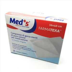 FARMAC-ZABBAN Garza Compressa Sterile 12/12, 36 x 40 cm, 12 Pezzi