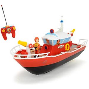 Dickie Toys Barca Radiocomandata Titan FMS RC - Giocattolo Sam il Pompiere per Avventure in Acqua