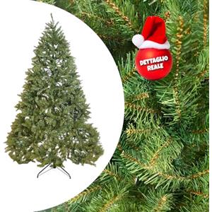 GIODICART Kensington Albero di Natale Realistico, Artificiale in PVC, Base in Metallo, Apertura ad Ombrello (Altezza 240 cm, 2699 rami, diametro max 159 cm)
