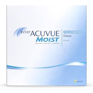 ACUVUE 1-DAY Acuvue MOIST for ASTIGMATISM - Lenti a contatto giornaliere; protezione UV;-7.50 diottrie; Cilindro -0.75 ; Asse 180 ; BC 8.5; DIA 14.50; 90 lenti