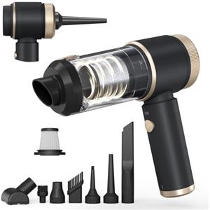 Zebbyee Aspirabriciole Senza Fili, 26000 Pa Aspirapolvere Auto Potente e Soffiatore, Ricaricabile USB C Mini Aspirapolvere Portatile per Auto Casa Ufficio Peli di Domestici