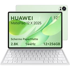HUAWEI MatePad 12 X 2025 Tablet, Display Ultra Nitido PaperMatte Antiriflesso da 12 pollici 2.8K 144Hz 1000 nits, 12+256GB, Batteria da 10100 mAh, Ricarica Superrapida 66W, WiFi 7, con Tastiera