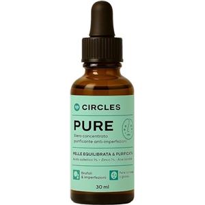 Circles Siero Anti-Acne & Cicatrici PURE | Zinco + Acido Salicilico | Azione Rapida su Brufoli, Segni e Imperfezioni | Formula Naturale e Vegana - 30 ml Viso, Petto, Glutei | Circles Made in France