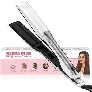 UKLISS Piastra Vapore, UKLISS Piastra Larga 40MM con Display LCD, Piastra per Capelli Vapore con 14 Impostazioni Temperatura, Piastra per Capelli Ultra Lisci - Estrema Stiratura Protezione Capelli, 100℃-230