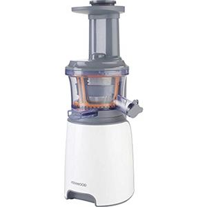 Kenwood JMP600WH PureJuice Estrattore di Succo a Freddo, Centrifuga Slow Juicer con passino, funzione risciacquo, salvagoccia, contenitore raccogli polpa 1,3L, contenitore succo 1L, Bianco/Grigio