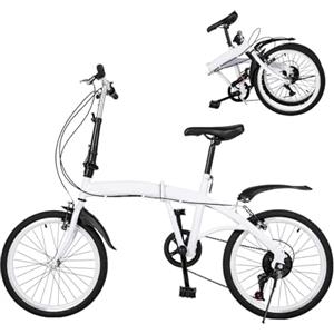 LOYEMAADE Bicicletta pieghevole da 20 pollici, 6 marce, pieghevole, da corsa, da 4,6 a 6,2 piedi, per bambini o adulti