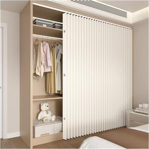 APMOE Tenda per Scaffale Cucina, Tende Scorrevoli per Armadietti Cucina Antipolvere, Tenda per Cabina Armadio Aperto Impermeabile, Materiale In Lino, Tende Copri Scaffale per Scarpiera/Libreria