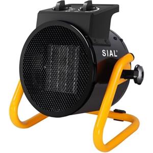 SIAL Termoventilatore 3000 W - Radiatore Elettrico - Ceramica - Riscaldamento Industriale - Riscaldamento Rapido in 3 Secondi - Termostato e Protezione da Surriscaldamento (Nero)