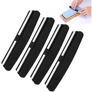 Forreen Affilacoltelli Whetstone,Forreen Affilacoltelli da Cucina Guida Professionale Antiscivolo Plastica Affilatura Guida per Affilare Coltelli da Cucina e Coltelli da Frutta (Confezione da 4)