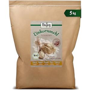 Biojoy Farina di Farro Monococco integrale Biologico (5 kg), senza additivi (Triticum monococcum)