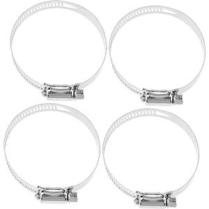 ULTECHNOVO 4pezzi Morsetto Per Tubo Flessibile Fascetta Stringitubo Per Piscina e Turboaspirapolvere Fascetta Stringitubo Piatta in Metallo Resistente Supporto Per Estintore