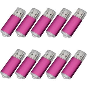 Fenglangrong Yaxiny - 10 chiavette USB 2.0 rosa 128MB