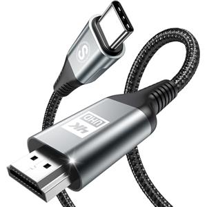 AviBrex Cavo USB C a HDMI 2M (4K@60Hz),Cavo USB Tipo C a HDMI 4K UHD Compatibile Thunderbolt 3/4/5 con i Phone17 16 15 Pro/Max,MacBook Pro/Air, iPad Air, iPad Pro,Samsung S25 S24 a S8,iMac,XPS,Surface,Dell,HP
