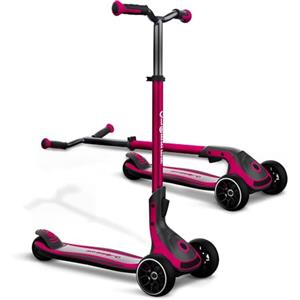 Globber - ULTIMUM - Monopattino pieghevole a 3 ruote per bambini, adolescenti e adulti, Rosa