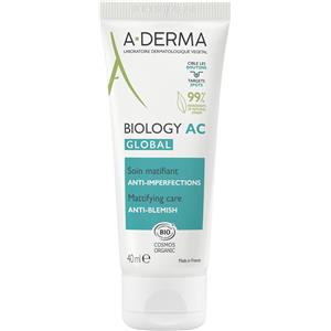 A-Derma Biology AC Global Trattamento Opacizzante Anti Imperfezioni 40ml - Formula Non Comedogena, Effetto Opacizzante e Buona Base per il Trucco