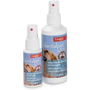 Candioli Dentalpet Spray 50 ml - Collutorio Antiplacca per Cani e Gatti, Formula Senza Alcool con Clorexidina