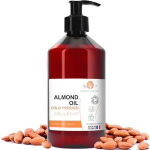 B.O.T cosmetic & wellness Olio di Mandorle Biologico, Estratto a Freddo, Puro, Naturale. Olio per Massaggi, Capelli e Ciglia, Idratante Corpo (Mani, Unghie), Viso (Anti-Aging), Smagliature in Gravidanza - 250 ml