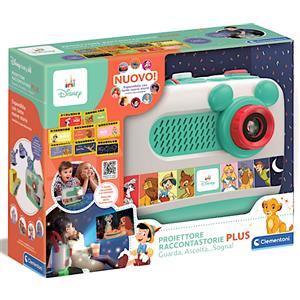 Clementoni Disney Proiettore Raccontastorie Plus - Proiettore Elettronico Portatile con 7 Storie dei Grandi Classici per Bambini 2 Anni