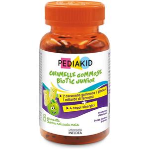PEDIAKID Biotic Junior - Caramelle Gommose con Fermenti Lattici Tindalizzati, 60 Orsetti per Bambini