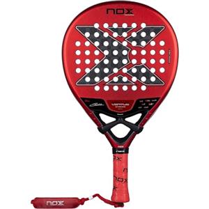 Nox Edu Alonso EA10 Ventus Hybrid 12K Xtrem Racchetta Padel, Rosso/Nero