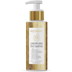 BELL'ITALIABIO Crema Viso Antirughe con Bava di Lumaca, Acido Ialuronico, Vitamina E - Rigenerante e Illuminante con Aloe Vera - Trattamento Anti-Età Multifunzionale per Imperfezioni e Discromie - Made in Italy