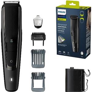 Philips Beard Trimmer Series 5000 - Regolabarba elettrico con pettini per barba e capelli, sistema Lift&Trim Pro, 40 lunghezze di taglio, 90 min di uso cordless e 1 ora di ricarica