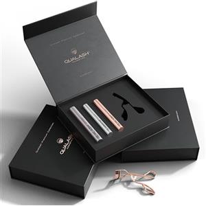 QUALASH® Mascara + QUABROW® Set per la cura di ciglia e sopracciglia - Siero Ciglia Allungante Mascara Rinforzante Ciglia Siero Sopracciglia Donna Kit Ciglia Sieri Ciglia