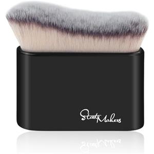 Start Makers Pennello Autoabbronzante Corpo, Pennello Fondotinta & Trucco Kabuki per Liquid, Creme, Polvere, Senza Striature, Bronzer e Contouring Spazzola abbronzante (Nero)