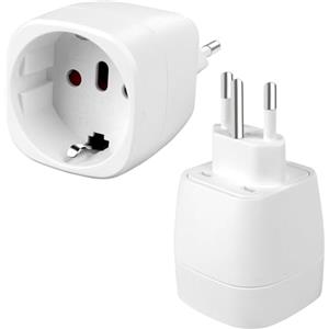 vutizal Adattatore Presa Svizzera - Vutizal 2 pezzi Adattatore Universale da Viaggio - Adattatore Italia Svizzera (2 pin Europa a 3 pin Svizzera) 3250W per Svizzera, Liechtenstein, Ruanda, Spina Tipo J