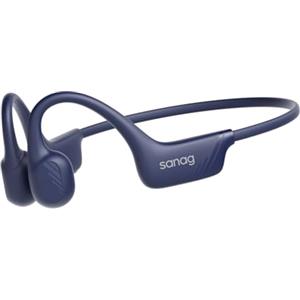 SANAG B21S Cuffie Conduzione Ossea, Open Ear Auricolari Wireless Bluetooth 5.4 con Impermeabili IPX5, Microfono, HiFi 5.4 Bassi, 10 Ore di Riproduzione per Corsa, Ciclismo, Sport (Blu)