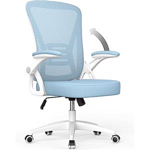 rattantree Sedia da Ufficio con Supporto Lombare, Sedia Ufficio Ergonomica con Braccioli Regolabili in Rete Traspirante, Altezza Regolabile e Schienale Inclinabile con Ruote Girevoli, Blu