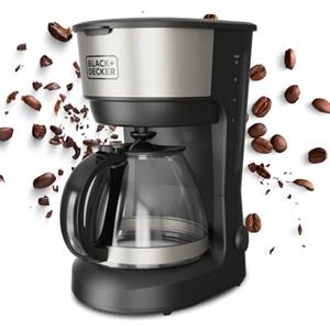 BLACK+DECKER - Macchina da Caffè Americano BXCO600E | 600W | 6 Tazze | Caraffa in Vetro Graduata | Filtro Permanente Rimovibile | Piastra Riscaldante | Facile da Pulire | Design Compatto
