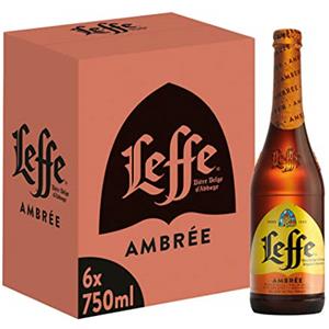Leffe Ambree Birra, Bottiglia - Pacco da 6 x 750 ml