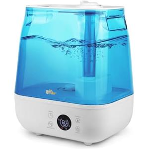 Bear 2025 Umidificatore 6L Top Fill Umidificatore, Timer, Modalità sonno, Umidità costante, Aroma Disc, Doppio ugello girevole a 360°, 28 dB Ultra Silent, adatto per neonati e piante
