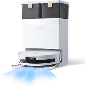 ECOVACS DEEBOT T50 MAX PRO Gen2 Robot Aspirapolvere Lavapavimenti, 18.500Pa, ZeroTangle 2.0, Pulizia Profonda Tappeti, Spazzola Laterale Estendibile e Straccio, Lavaggio Automatico Acqua Calda 40-75℃