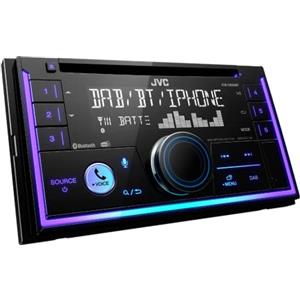 JVC Autoradio Bluetooth KW-DB95BT, Autoradio con DAB+, Bluetooth Automatic Pairing per iPhone, USB/AUX, Lettore CD, Alta Qualità del Suono, Controllo da Remoto con App, Illuminazione Multicolore
