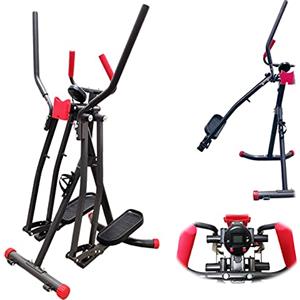 FFitness Air Walk Ellittica Cross Trainer Richiudibile con Monitor e Porta Smartphone (Unisex-Adulto)