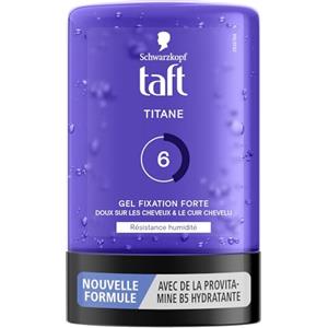 TAFT Schwarzkopf Taft - Gel per capelli in gel di titanio, resistenza all'umidità, fissaggio forte, delicato sui capelli, tenuta a lunga durata, senza effetto appiccicoso, formula Provitamina B5-300 ml