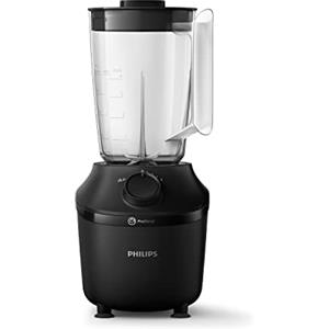 Philips Domestic Appliances Frullatore Con Base, 450 Watt, Tecnologia Problend, 1,9 Litri Serbatoio In Plastica, Incl. Bottiglia Per Bere, Nero, HR2041/41