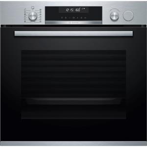 BOSCH Forno Multifunzione con Vapore, Serie 6, Capacità 71 Lt, Classe Energetica A, Acciaio Inox + Vetro Nero - HRG5785S6