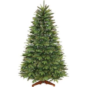 SHareconn 180cm Albero di Natale Artificiale con 1111 Punte di Rami in PE&PVC e 1 Base in Legno Pieghevole, Facile da Montare, Scelta Perfetta per la Decorazione Festiva di Casa e Ufficio, Verde