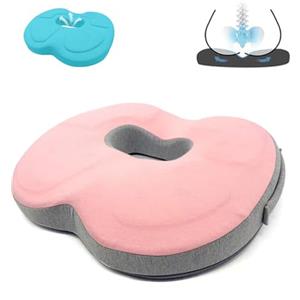 Auoketuo Cuscino Antidecubito - Cuscino Ortopedico a Ciambella, efficace contro emorroidi, problemi alla prostata, dolore al coccige, sciatica e mal di schiena, ideale per casa e ufficio (Rosa)