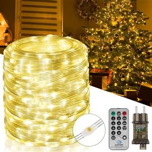 Buudala Luci Albero di Natale 100M 1000LED, Catena Luminosa Esterno Luci di Natale Interno IP67 Impermeabile, 8 Modalità Catena LED Natalizie per Esterno Giardino Balcone Festa Matrimonio