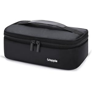 Gloppie Borsa Frigo Termica 3.5L, Borsa Termica Porta Pranzo Manutenzione di Freddo e Caldo, Borse per il Pranzo Alimenti, Ufficio/Lavoro/Scuola/Picnic per Uomo Donna, Nero
