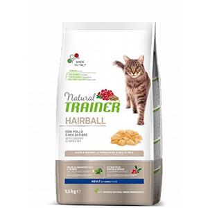 Trainer Natural Gatto Hairball Pollo 300g - Alimento Secco per Gatti Adulti con Mix di Fibre