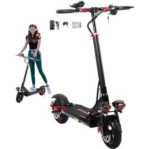 PLAYBIK Monopattino Elettrico Adulto, Batteria 48V 15Ah, Autonomia 50-55 km, Monopattino Elettrici Pieghevole con Potente Motore 500W, Ruote Off-Road10, Doppio Ammortizzatore, IP54, Regalo Compleanno