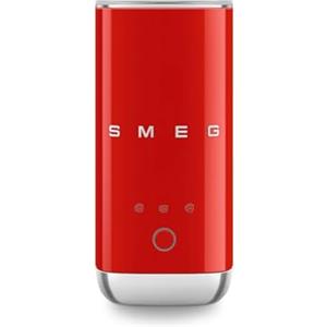 Smeg, Montalatte Elettrico MFF02RDEU, 3 Funzioni Bevanda, Frusta Removibile, Rivestimento Ceramico Antiaderente, 500 W, Rosso