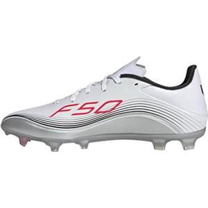 adidas F50 Messi League Firm Multi Ground Football Boots, Scarpe da Calcio Unisex-Adulto, Cloud White/Lucid Red/Silver Metallic, 42 EU