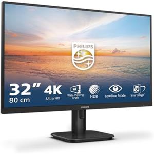 PHILIPS 32E1N1800LA - Monitor Ultra HD da 32 pollici, Adaptive Sync, HDR10, altoparlanti (3840x2160, 60 Hz, DisplayPort, HDMI) nero, 2023, altoparlante integrato