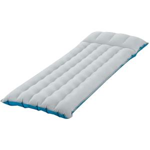 Intex 67997 - Materasso Gonfiabile Camping Singolo, Laminato, Grigio e Azzurro, 67x184x17 cm